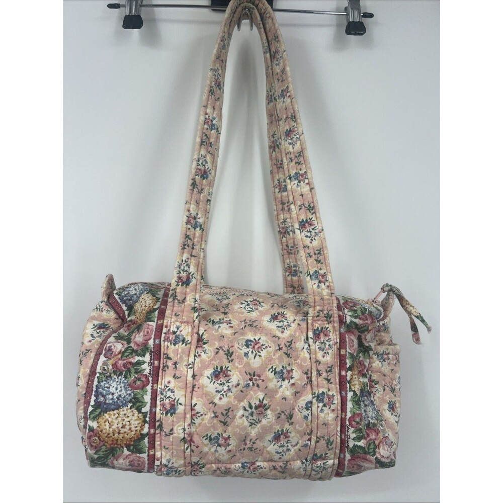 Vintage Vera Bradley Floral Barrel Quilted Purse Retired Print Cottagecore